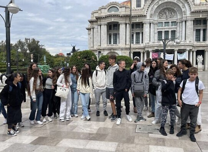Israeli students fleeing the conflict in Israel at an ORT school in Sofia Bulgaria.